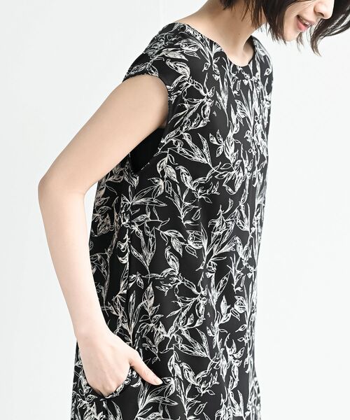 rps（アールピーエス）の「フレンチスリーブプリントワンピース（ワンピース・レディース・ブラック/ネイビー/ブラック系その他2/グレー/ブラック系その他3・フリー）」の20枚目の写真