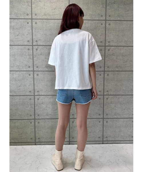 CECIL McBEE(セシルマクビー)の「リバイバルロゴTシャツ(Tシャツ/カットソー・レディース・オフホワイト/ブラック・MEDIUM)」の9枚目の写真