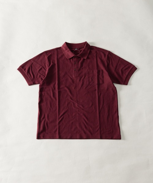NYLAUS（ナイラス）の「レギュラーシルエット 鹿の子 胸ポケット付き ポロシャツ（ポロシャツ・メンズ・ベージュ/ブラック/ブルーグレー/ワイン/ネイビー/ホワイト/グレー・L/LL/M）」の7枚目の写真
