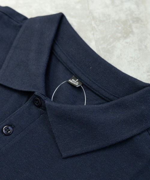 NYLAUS（ナイラス）の「レギュラーシルエット 鹿の子 胸ポケット付き ポロシャツ（ポロシャツ・メンズ・ベージュ/ブラック/ブルーグレー/ワイン/ネイビー/ホワイト/グレー・L/LL/M）」の11枚目の写真