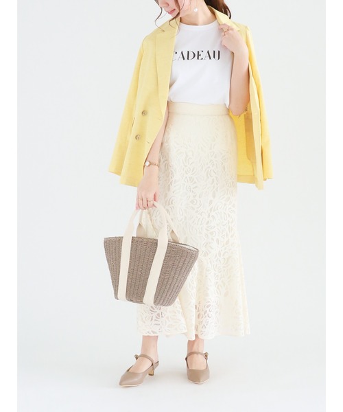 Te chichi（テチチ）の「ラッセルレースマーメイドスカート（スカート・レディース・ネイビー/グリーン/オフホワイト・ﾌﾘ-）」の6枚目の写真