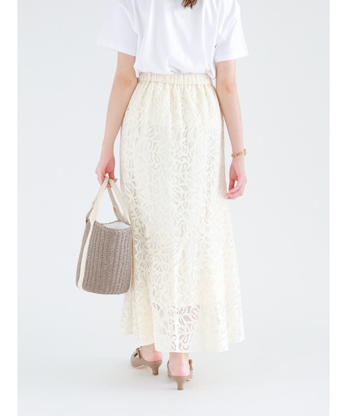 Te chichi（テチチ）の「ラッセルレースマーメイドスカート（スカート・レディース・ネイビー/グリーン/オフホワイト・ﾌﾘ-）」の11枚目の写真