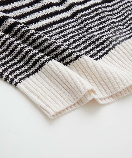 Anss.me（アンスミー）の「【Anss.me】ランダムボーダーパールボタンニットカーディガン（カーディガン/ボレロ・レディース・アイボリー/ブラック/グリーン/ブラウン/ネイビー・FREE）」の17枚目の写真