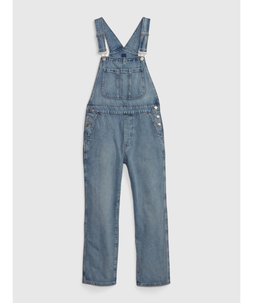 GAP(ギャップ)の「ウォッシュウェル スローチー デニムオーバーオール(サロペット/オーバーオール・レディース・ライトインディゴブルー・XS/S/M/L/XXS)」の6枚目の写真
