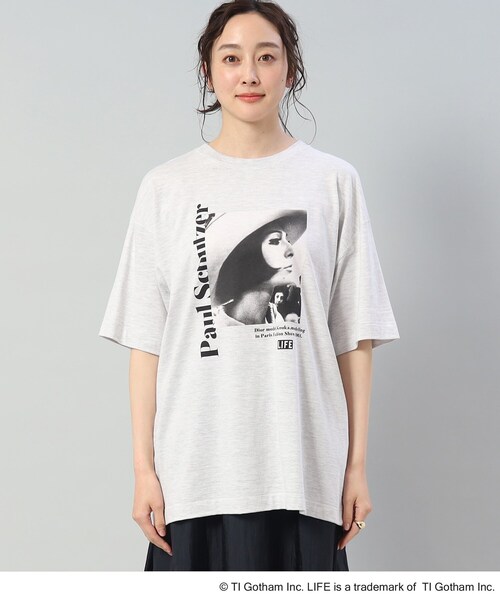 GOOD ROCK SPEED（グッドロックスピード）の「◆【LIFE×GOOD ROCK SPEED】 LIFEフォトTシャツ（Tシャツ/カットソー・レディース・アイボリー/ブラック/グレー・02）」の5枚目の写真