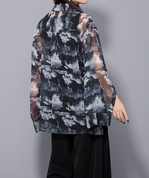 Ellno Loset（エルノロゼット）の「2wayアームスリットアソートシアーシャツ（シャツ/ブラウス・メンズ・グレー系その他/ブラック系その他/ブラック/ホワイト・MEDIUM/SMALL/LARGE）」の14枚目の写真