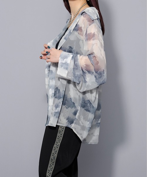 Ellno Loset（エルノロゼット）の「2wayアームスリットアソートシアーシャツ（シャツ/ブラウス・メンズ・グレー系その他/ブラック系その他/ブラック/ホワイト・MEDIUM/SMALL/LARGE）」の21枚目の写真