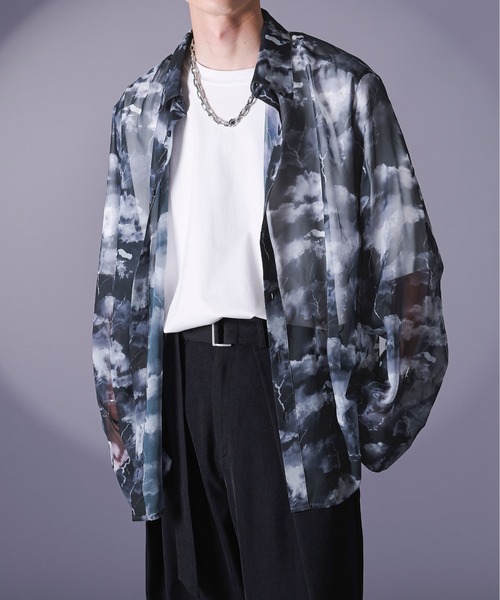 Ellno Loset（エルノロゼット）の「2wayアームスリットアソートシアーシャツ（シャツ/ブラウス・メンズ・グレー系その他/ブラック系その他/ブラック/ホワイト・MEDIUM/SMALL/LARGE）」の19枚目の写真