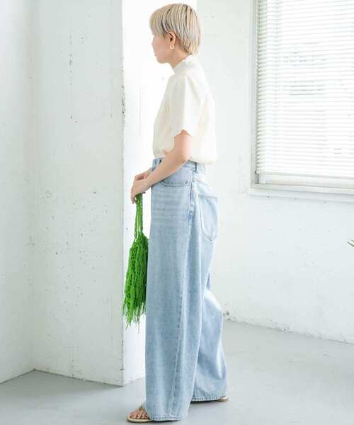 KBF(ケイビーエフ)の「プリーツハイネックトップス(Tシャツ/カットソー・レディース・ホワイト/ブラック/オフホワイト・ONE)」の21枚目の写真