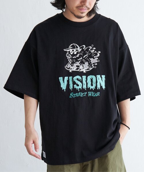 ヴィジョン ストリート ウェア VISION STREET WEAR ゴーストスケーターTシャツ （ブラック） -靴＆ファッション通販  ロコンド〜自宅で試着、気軽に返品 VISION ストリートウェア ブラックシャツ