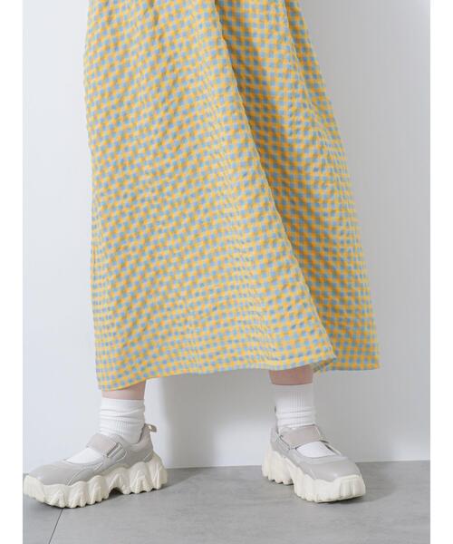 ehka sopo(エヘカソポ)の「◎ギンガムチェックビッグ襟ワンピース(ワンピース・レディース・レッド/イエロー/ブラック・F)」の10枚目の写真