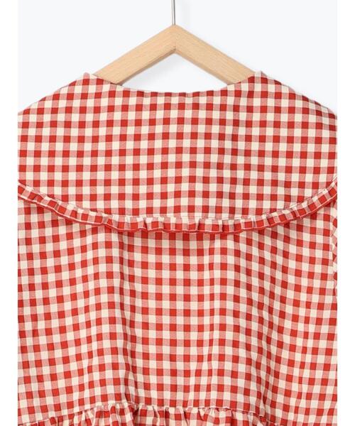 ehka sopo(エヘカソポ)の「◎ギンガムチェックビッグ襟ワンピース(ワンピース・レディース・レッド/イエロー/ブラック・F)」の5枚目の写真