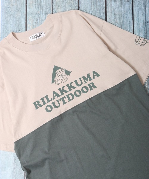 FUNALIVE(ファンアライブ)の「リラックマ ドロップショルダー Tシャツ 半袖(Tシャツ/カットソー・レディース・ブラウン/アイボリー/ブルーグレー/カーキ・M/L)」の4枚目の写真