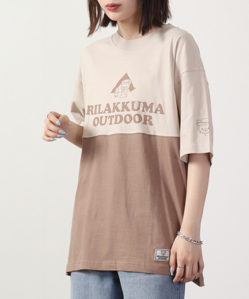 FUNALIVE(ファンアライブ)の「リラックマ ドロップショルダー Tシャツ 半袖(Tシャツ/カットソー・レディース・ブラウン/アイボリー/ブルーグレー/カーキ・M/L)」の13枚目の写真
