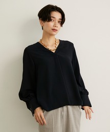 超激安 INED（イネド）の「Vネックとろみブラウス（シャツ/ブラウス トップス