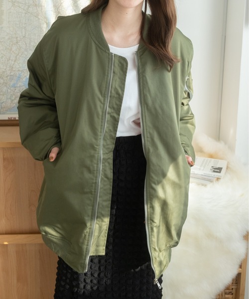 Ada.(エイダ)の「オーバーサイズ MA-1 ブルゾン(ブルゾン・レディース・ブラック/カーキ・FREE)」の19枚目の写真