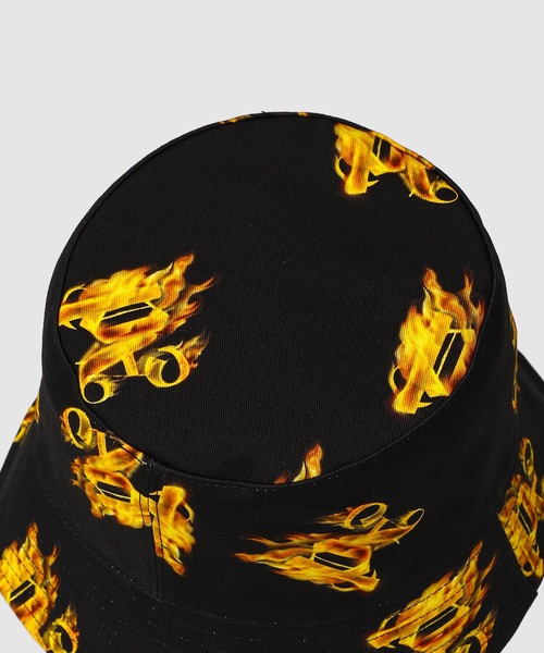 Palm Angels(パームエンジェルス)の「ALL BURNING MONOGRAM BUCKET(ハット・メンズ・ブラック×ゴールド・ONE SIZE)」の3枚目の写真
