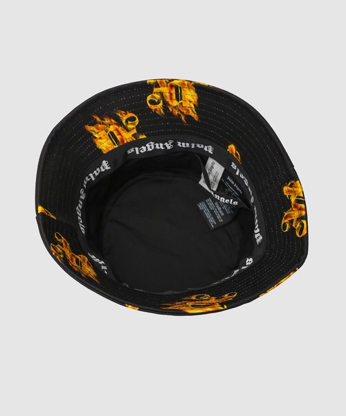 Palm Angels(パームエンジェルス)の「ALL BURNING MONOGRAM BUCKET(ハット・メンズ・ブラック×ゴールド・ONE SIZE)」の4枚目の写真