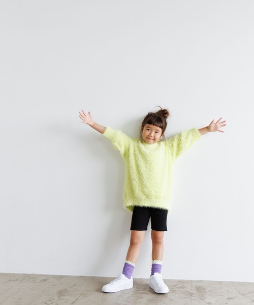 LOWRYS FARM（ローリーズファーム）の「カラーシャギーＢＩＧプルオーバー　973880（ニット/セーター・キッズ・ピンク/イエロー/チャコールグレー・110cm/120cm/130cm/140cm/150cm）」の16枚目の写真