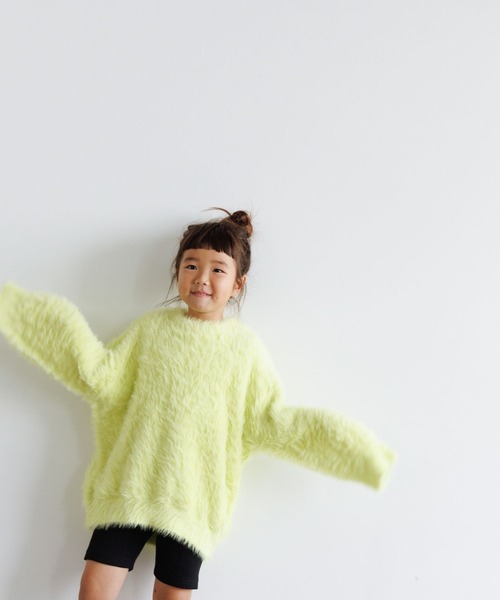 LOWRYS FARM（ローリーズファーム）の「カラーシャギーＢＩＧプルオーバー　973880（ニット/セーター・キッズ・ピンク/イエロー/チャコールグレー・110cm/120cm/130cm/140cm/150cm）」の18枚目の写真