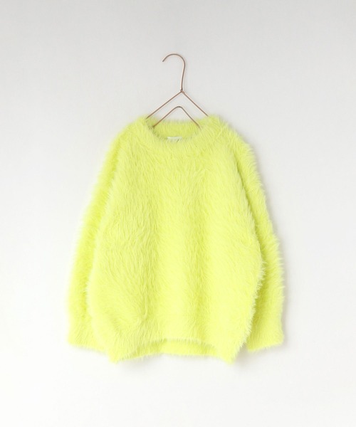 LOWRYS FARM（ローリーズファーム）の「カラーシャギーＢＩＧプルオーバー　973880（ニット/セーター・キッズ・ピンク/イエロー/チャコールグレー・110cm/120cm/130cm/140cm/150cm）」の7枚目の写真