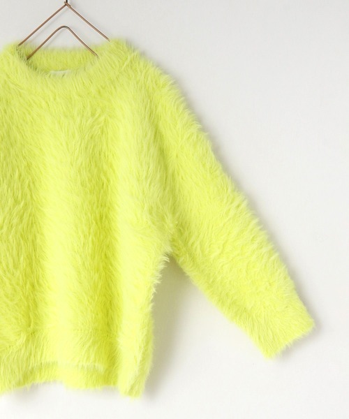 LOWRYS FARM（ローリーズファーム）の「カラーシャギーＢＩＧプルオーバー　973880（ニット/セーター・キッズ・ピンク/イエロー/チャコールグレー・110cm/120cm/130cm/140cm/150cm）」の17枚目の写真