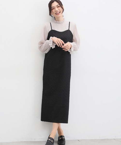 Honeys（ハニーズ）の「キャミワンピース（ワンピース・レディース・ブラウン/アイボリー/ブラック・M/S/LL/L）」の6枚目の写真