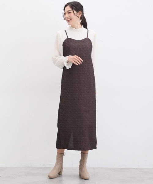 Honeys（ハニーズ）の「キャミワンピース（ワンピース・レディース・ブラウン/アイボリー/ブラック・M/S/LL/L）」の8枚目の写真