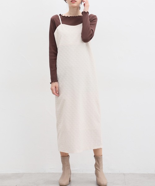 Honeys（ハニーズ）の「キャミワンピース（ワンピース・レディース・ブラウン/アイボリー/ブラック・M/S/LL/L）」の16枚目の写真