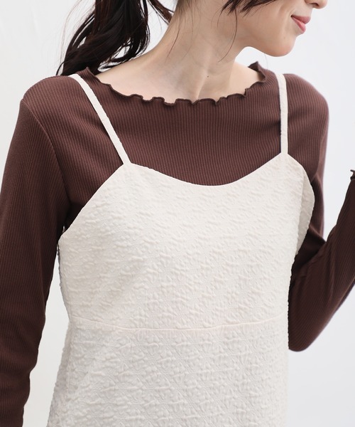 Honeys（ハニーズ）の「キャミワンピース（ワンピース・レディース・ブラウン/アイボリー/ブラック・M/S/LL/L）」の19枚目の写真