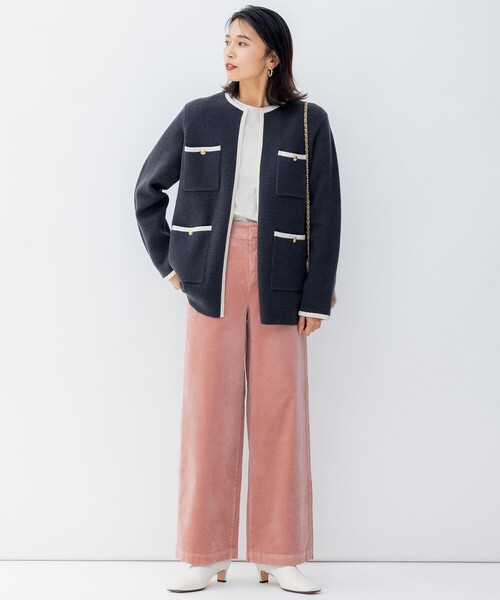 23区(ニジュウサンク)の「【洗える】バナナスリーブ フォルム ロングTシャツ(Tシャツ/カットソー・レディース・ブラック系/グレー系/ベージュ系/ホワイト系・32)」の16枚目の写真