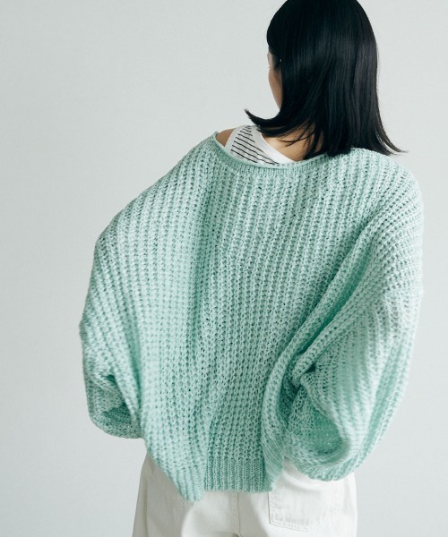 marjour(マージュール)の「ROUGHLY KNIT PULLOVER(ニット/セーター・レディース・ミント/ベージュ・M)」の4枚目の写真