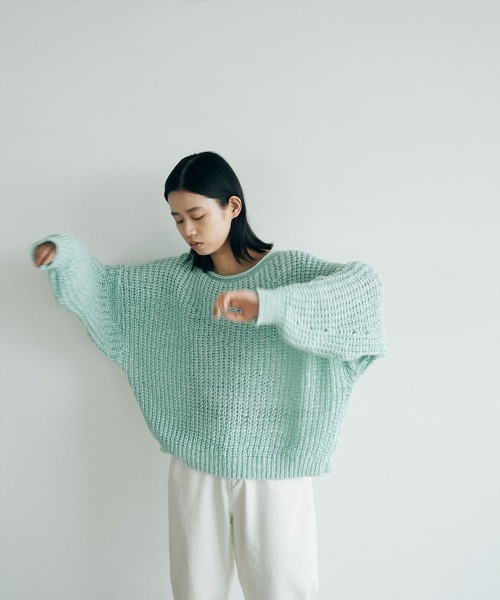 marjour(マージュール)の「ROUGHLY KNIT PULLOVER(ニット/セーター・レディース・ミント/ベージュ・M)」の8枚目の写真