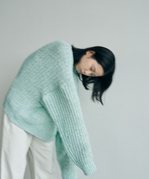 marjour(マージュール)の「ROUGHLY KNIT PULLOVER(ニット/セーター・レディース・ミント/ベージュ・M)」の9枚目の写真