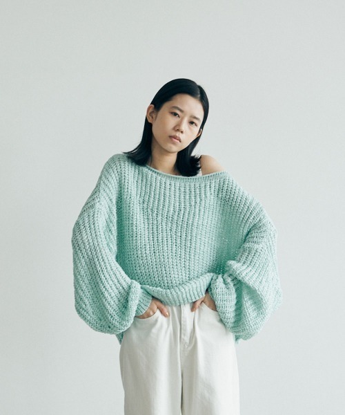 marjour(マージュール)の「ROUGHLY KNIT PULLOVER(ニット/セーター・レディース・ミント/ベージュ・M)」の10枚目の写真