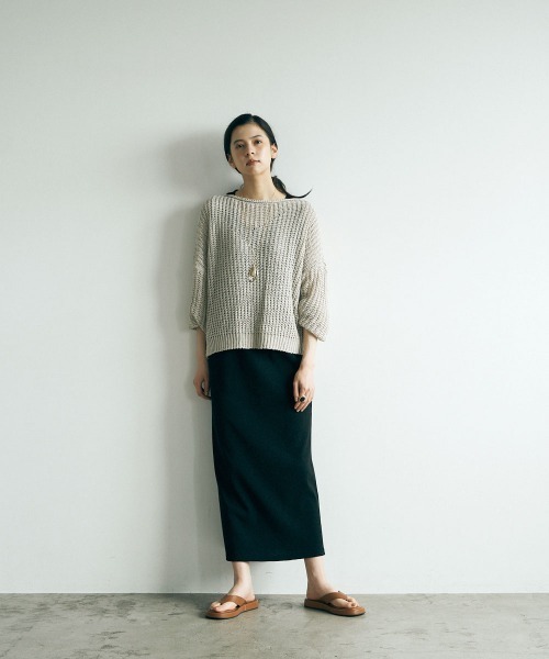 marjour(マージュール)の「ROUGHLY KNIT PULLOVER(ニット/セーター・レディース・ミント/ベージュ・M)」の14枚目の写真