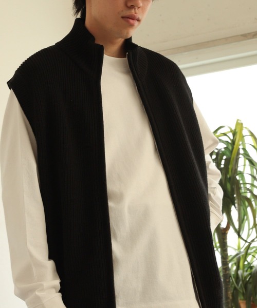 SENSE OF PLACE by URBAN RESEARCH(センスオブプレイスバイアーバンリサーチ)の「『ユニセックス』ドライバーズニットベスト(ベスト・メンズ・ライトグレー/ブラック/カーキ・MEDIUM/LARGE)」の9枚目の写真