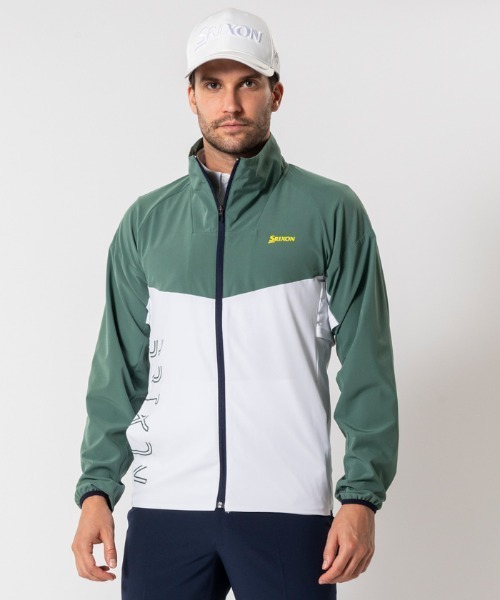【美品】スリクソン Vネックプルオーバー ウィンドブレーカー L SRIXON（スリクソン）の「タイポデザインウインドプルオーバー V
