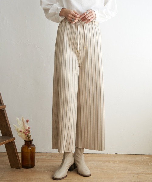 親子コーデ】スエードライクプリーツワイドパンツ（その他パンツ