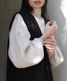 CORNERS | ボトルネックボリューム袖リブニット(ニット/セーター)