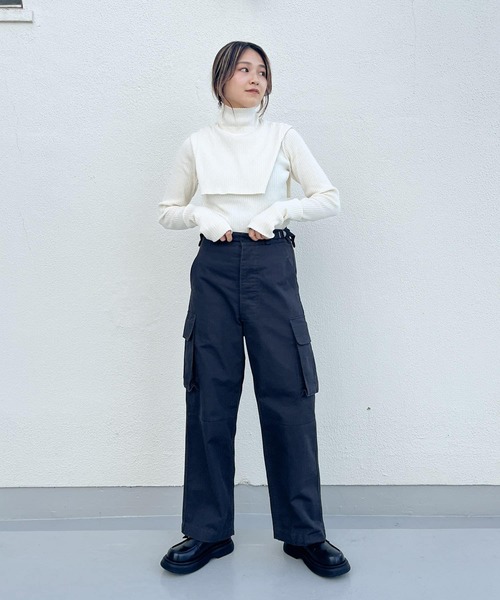 KBF（ケイビーエフ）の「オーバーショールハイネックニット（ニット/セーター・レディース・ブラック/グリーン系その他/アイボリー・ONE）」の6枚目の写真