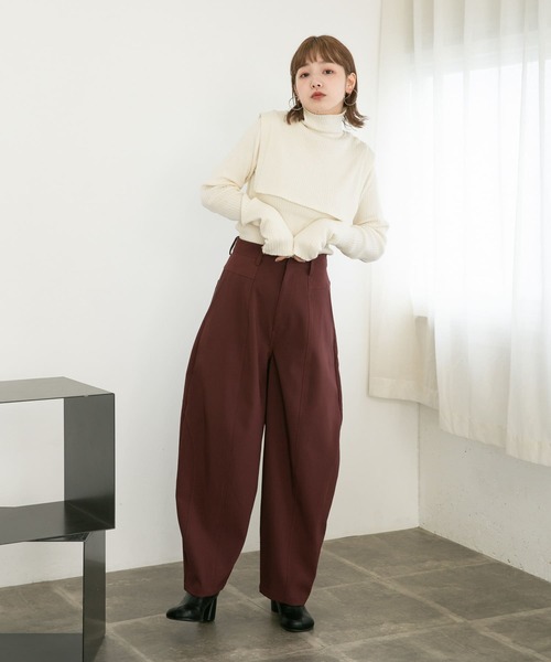 KBF（ケイビーエフ）の「オーバーショールハイネックニット（ニット/セーター・レディース・ブラック/グリーン系その他/アイボリー・ONE）」の17枚目の写真