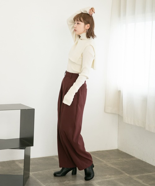 KBF（ケイビーエフ）の「オーバーショールハイネックニット（ニット/セーター・レディース・ブラック/グリーン系その他/アイボリー・ONE）」の18枚目の写真