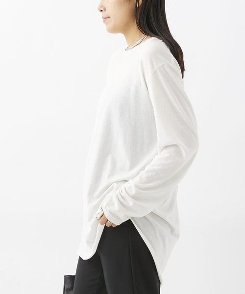 AP STUDIO（エーピーストゥディオ）の「round tail T-sh（Tシャツ/カットソー・レディース・ホワイト・FREE）」の2枚目の写真