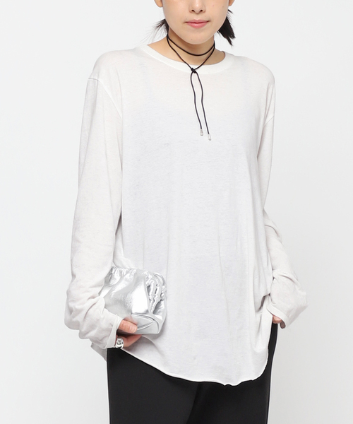 AP STUDIO（エーピーストゥディオ）の「round tail T-sh（Tシャツ/カットソー・レディース・ホワイト・FREE）」の5枚目の写真