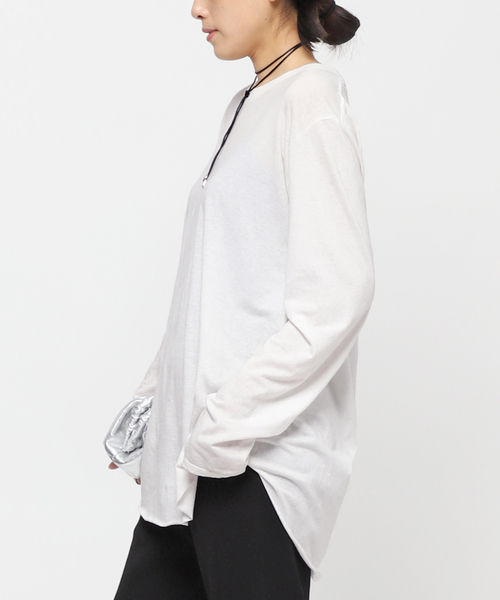 AP STUDIO（エーピーストゥディオ）の「round tail T-sh（Tシャツ/カットソー・レディース・ホワイト・FREE）」の6枚目の写真