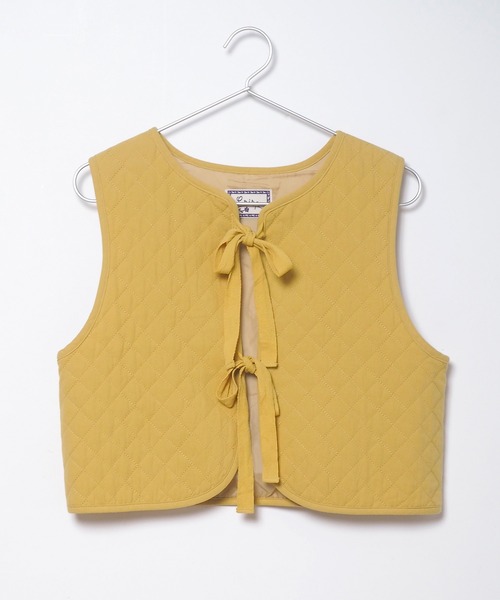 Crisp（クリスプ）の「キルティングリボンベスト（ベスト・レディース・イエロー/アイボリー・FREE）」の3枚目の写真