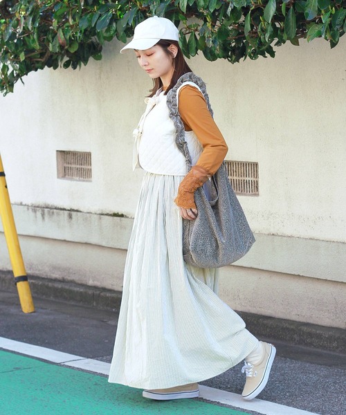 Crisp（クリスプ）の「キルティングリボンベスト（ベスト・レディース・イエロー/アイボリー・FREE）」の20枚目の写真