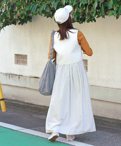 Crisp（クリスプ）の「キルティングリボンベスト（ベスト・レディース・イエロー/アイボリー・FREE）」の21枚目の写真