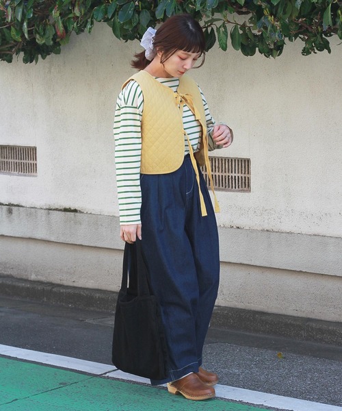 Crisp（クリスプ）の「キルティングリボンベスト（ベスト・レディース・イエロー/アイボリー・FREE）」の10枚目の写真